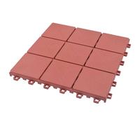 vidaXL Tile de Decking 10 uds. Rojo 30,5 x 30,5 x 2,2 cm Polipropileno