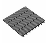 vidaXL Tile de Decking 11 uds. Gris 30 x 30 cm WPC