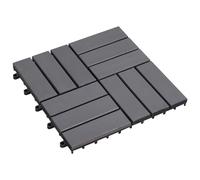 vidaXL Tile de Decking 20 uds. Gris 30 x 30 cm Madera de Acacia