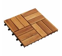 vidaXL Tile de Decking 20 uds. Marrón 30 x 30 cm Madera de Acacia