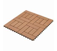 vidaXL Tile de Decking 22 uds. Marrón 30 x 30 cm WPC