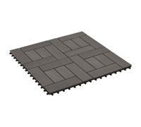vidaXL Terras Tegel 22 st Donkerbruin 30 x 30 cm WPC