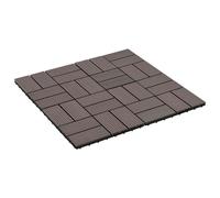 vidaXL Terras Tegel 22 st Donkerbruin 30 x 30 cm WPC