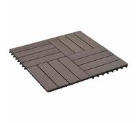 vidaXL Terras Tegel 22 st Donkerbruin 30 x 30 cm WPC