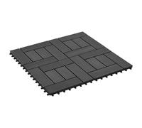 vidaXL Tile de Decking 22 uds. Negro 30 x 30 cm WPC