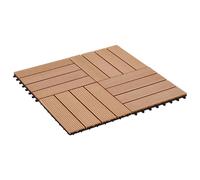 vidaXL Terras Tegel 22 st Teakhout 30 x 30 cm WPC