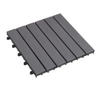 vidaXL Tile de Decking 30 uds. Gris 30 x 30 cm Madera de Acacia