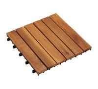 vidaXL Tile de Decking 30 uds. Marrón 30 x 30 cm Madera de Acacia