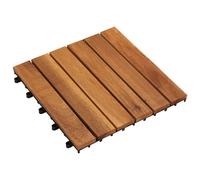 vidaXL Tile de Decking 30 uds. Marrón 30 x 30 cm Madera de Acacia