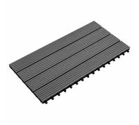 vidaXL Tile de Decking 6 uds. Gris 60 x 30 cm WPC