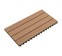 vidaXL Tile de Decking 6 uds. Marrón 60 x 30 cm WPC