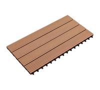 vidaXL Tile de Decking 6 uds. Marrón 60 x 30 cm WPC