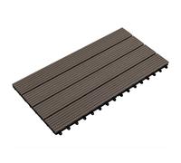vidaXL Tile de Decking 6 uds. Marrón Oscuro 60 x 30 cm WPC