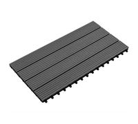 vidaXL Tile de Decking 6 uds. Negro 60 x 30 cm WPC