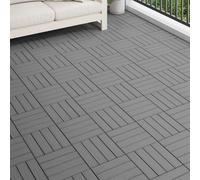 vidaXL Tile de Decking Diseño 3D 11 uds. Gris 30 x 30 cm WPC