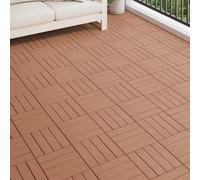 vidaXL Tile de Decking Diseño 3D 11 uds. Marrón Claro 30 x 30 cm WPC