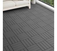 vidaXL Tile de Decking Diseño 3D 11 uds. Negro 30 x 30 cm WPC
