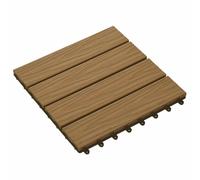 vidaXL Tile de Decking Diseño 3D 11 uds. Teca 30 x 30 cm WPC