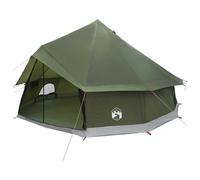 vidaXL Tipi - Tienda de campaña para 8 personas, poliéster y acero verde oliva