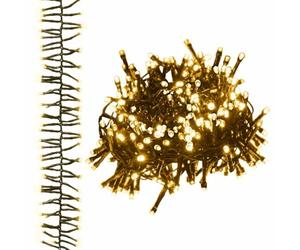 vidaXL Tira de Luces de Racimo, Cadena Navideña con 400 LED, Guirnalda de Luces, Adorno de Navidad para Hogar Exterior, PVC Blanco Cálido 7,4 m
