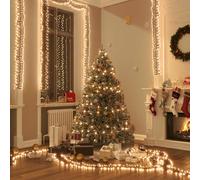 vidaXL Tira de luces de racimo con 2000 LEDs PVC blanco cálido
