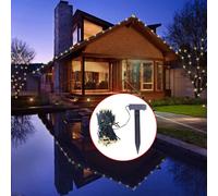 vidaXL Tira de luces LED de Navidad energía solar blanco cálido