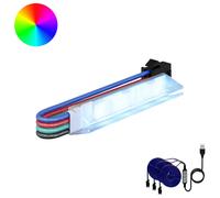vidaXL Tira LED 2 pcs Negro y Multicolor 1745 mm Cobre y plástico