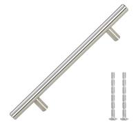 vidaXL Tiradores para Armarios 10 uds, Tiradores en Barra, Manijas de Cajones Muebles, Tiradores de Puerta Corredera, Acero Inoxidable Plateado 160 mm