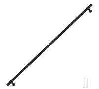 vidaXL Tiradores para Armarios 5 uds, Tiradores en Barra, Manijas de Cajones Muebles, Tiradores de Puerta Corredera, Acero Inoxidable Negro 480 mm