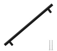 vidaXL Tiradores para Armarios 5 uds, Tiradores en Barra, Manijas de Cajones Muebles, Tiradores de Puerta Corredera, Acero Inoxidable Negro 224 mm