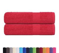 vidaXL Toallas de baño FROGN 2 uds Rojo 100x150 cm 360 g/m² 100% algodón