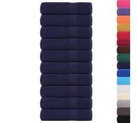 vidaXL Toallas de baño FROGN 10 uds Azul Marino 100x150 cm 360 g/m²