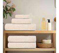 vidaXL Toallas de baño FROGN 10 uds crema 100x150 cm 360 g/m²