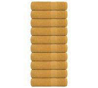 vidaXL Toallas de baño FROGN 10 uds oro 100x150 cm 360 g/m²