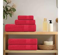vidaXL Toallas de baño FROGN 10 uds rojo 100x150 cm 360 g/m²