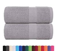 vidaXL Toallas de baño FROGN 2 uds Gris 30x30 cm 360 g/m²