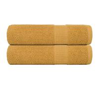 vidaXL Toallas de baño FROGN 2 uds oro 100x150 cm 360 g/m²