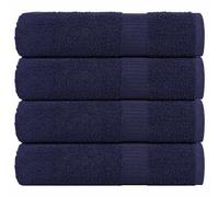 vidaXL Toallas de baño FROGN 4 uds azul marino 100x150 cm 360 g/m²