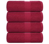 vidaXL Toallas de baño FROGN 4 uds burdeos 30x30 cm 360 g/m²
