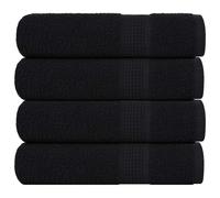 vidaXL Toallas de baño FROGN 4 uds negro 100x150 cm 360 g/m²