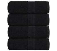 vidaXL Toallas de baño FROGN 4 uds negro 30x30 cm 360 g/m²