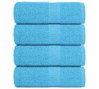 vidaXL Toallas de baño FROGN 4 uds turquesa 30x30 cm 360 g/m²