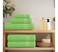 vidaXL Toallas de baño FROGN 4 uds verde manzana 100x150 cm 360 g/m²