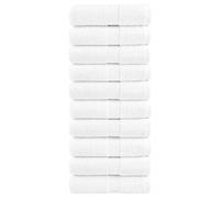vidaXL Toallas de baño premium SOLUND 10 uds blancas 30x30 cm 600 g/m²