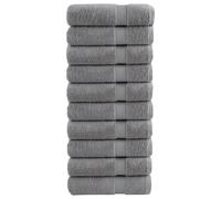 Toallas De Baño Solund 10 Uds Gris 100x150 Cm 600 Gsm Vidaxl