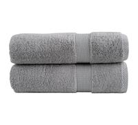 vidaXL Toallas de baño SOLUND 2 uds gris 100x150 cm 600 gsm