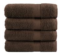 vidaXL Toallas de baño SOLUND 4 uds marrón 100x150 cm 600 gsm