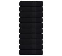 vidaXL Toallas de ducha FROGN 10 uds negro 70x140 cm 360 g/m²
