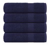vidaXL Toallas de ducha FROGN 4 uds azul marino 70x140 cm 360 g/m²