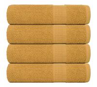vidaXL Toallas de ducha FROGN 4 uds oro 70x140 cm 360 g/m²